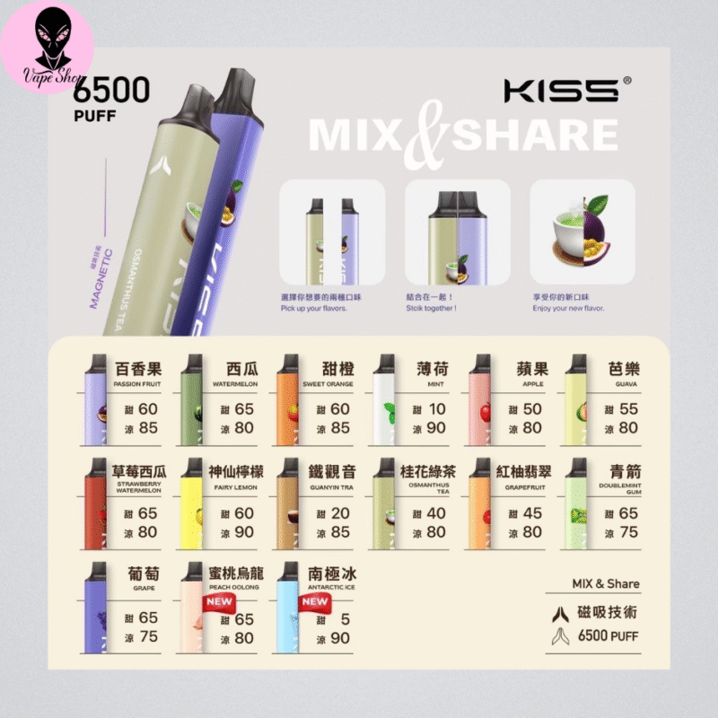 KISS 凱斯 一次性 雙口味一次性 RELX SP2S ILIA LANA 88VIBE